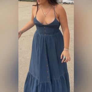 En Saison Womens Blue Denim Dress